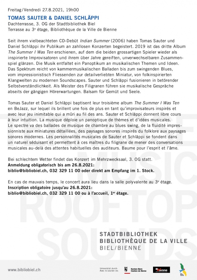 TOMAS SAUTER & DANIEL SCHLÄPPI 
