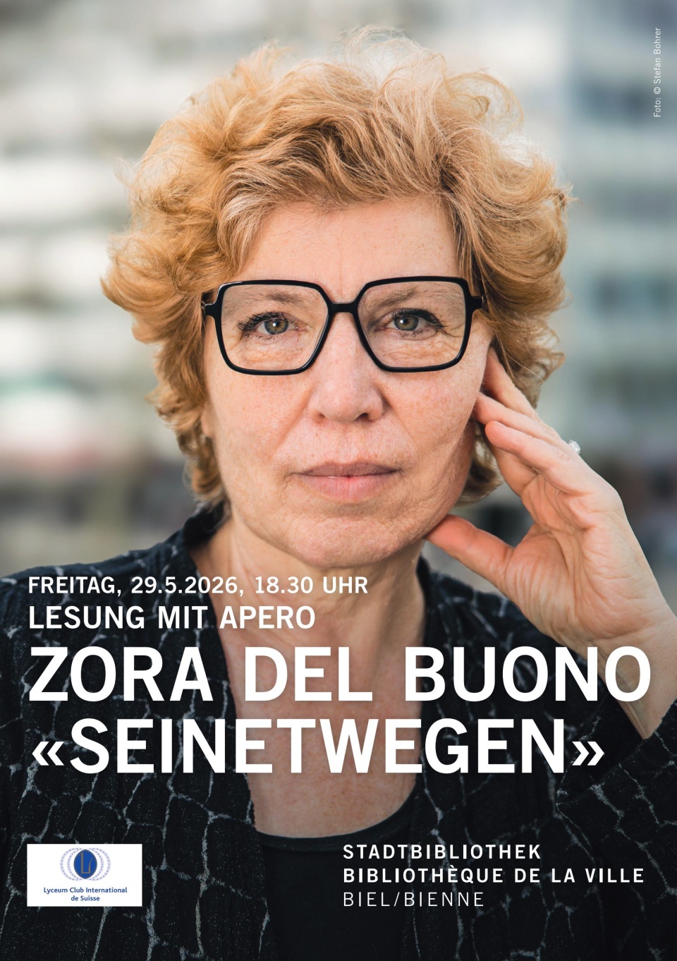 Lesung mit Zora Del Buono (Photo: Stefan Bohrer)