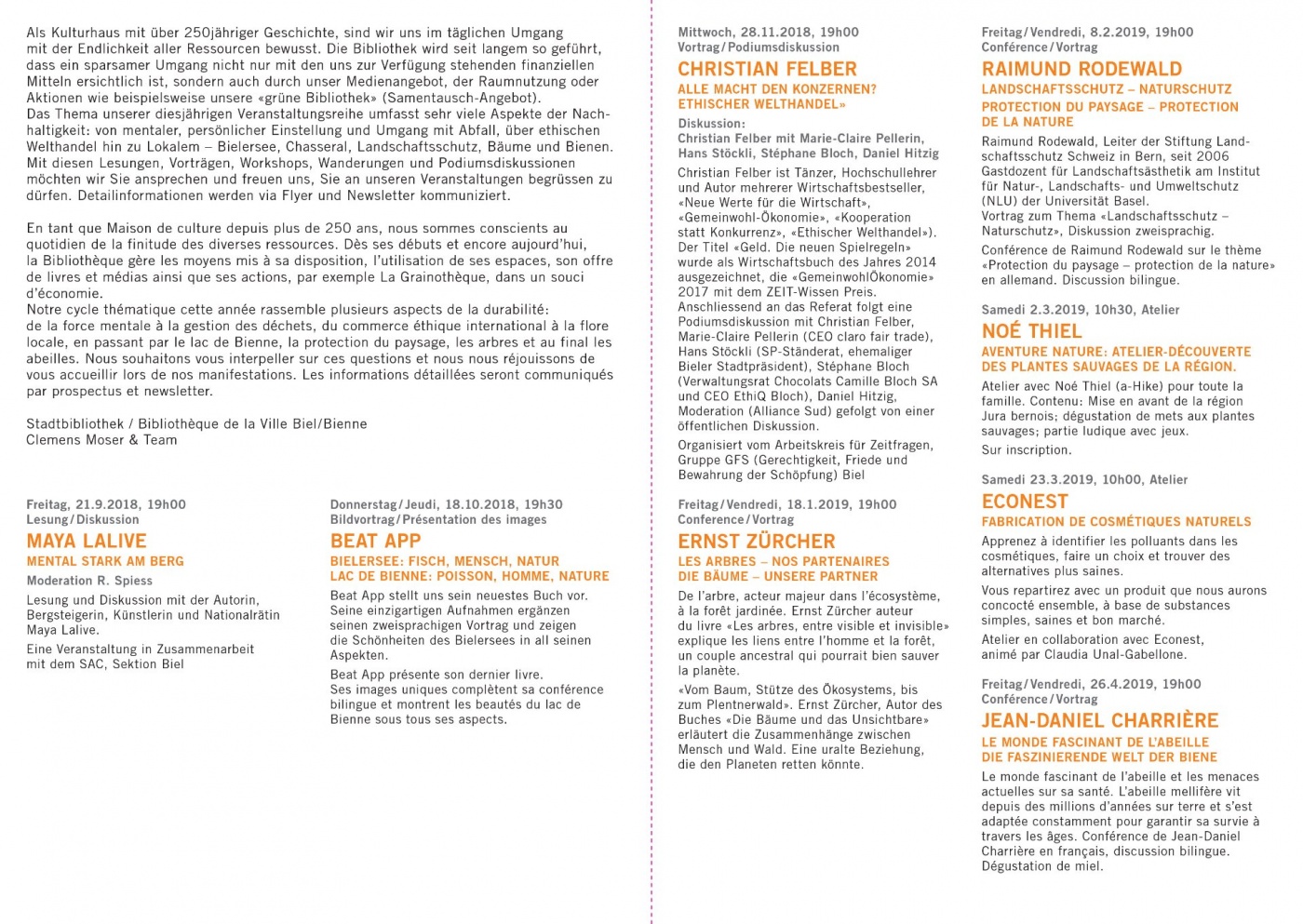 Cycle thématique 2018 / 2019