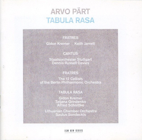 Tabula Rasa  Un album de Arvo Pärt